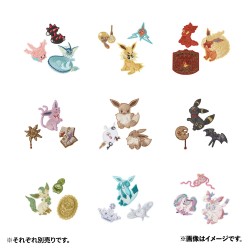 COMMANDE - POKEMON CENTER JAPON - Eevee collection 2025 - Set de stickers "tissus" Pyroli