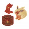 COMMANDE - POKEMON CENTER JAPON - Eevee collection 2025 - Set de stickers "tissus" Pyroli