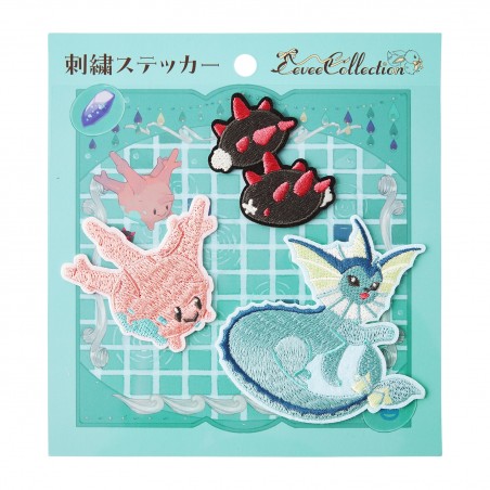 COMMANDE - POKEMON CENTER JAPON - Eevee collection 2025 - Set de stickers "tissus" Aquali