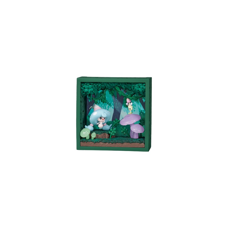 STOCK - RE-MENT POKEMON - Pokémon Frame Deep  Woods - Chapotus & Spododo