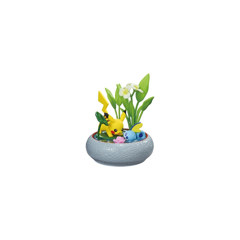 STOCK - RE-MENT POKEMON - Bonsai 3 - Pikachu & Larméléon