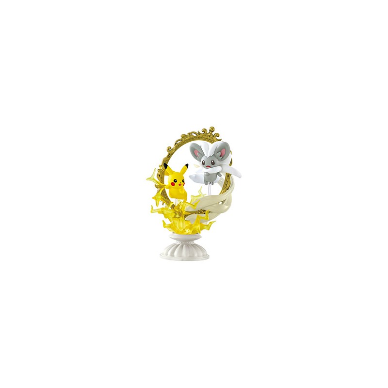 STOCK - RE-MENT POKEMON - DECORATIVE FRAME - Pikachu & Chinchidou