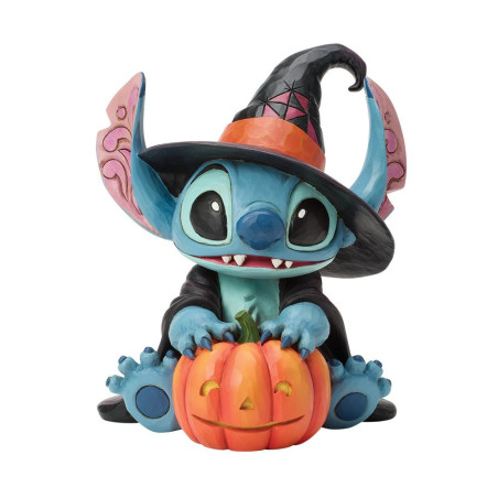 STOCK - ENESCO - DISNEY TRADITIONS - Stitch Witch with Jack-O-Lantern